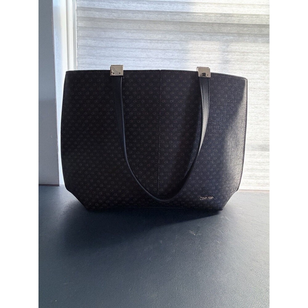Calvin Klein Granite Signature Triple Compartment Tote with Magnetic Snap